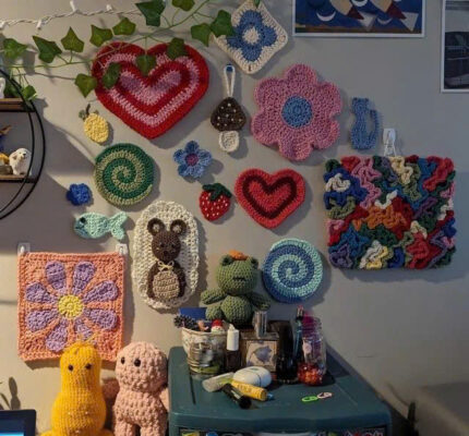 Hoa len handmade